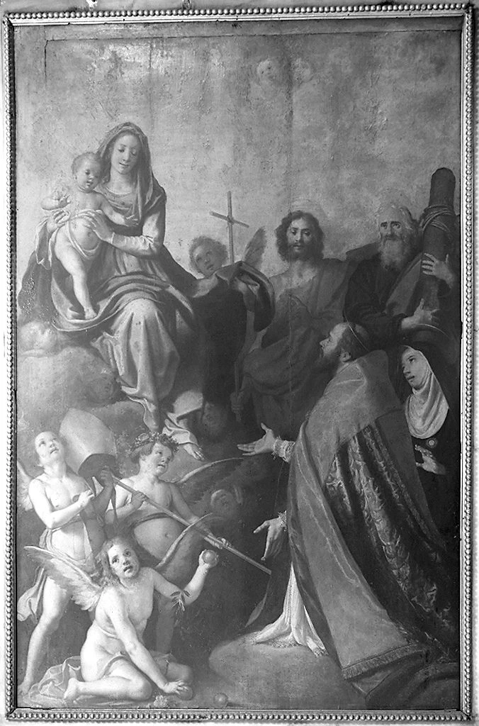 San Nicola di Bari e Santa Monaca in adorazione della Madonna con Bambino e Santi - Chiesa della SS. Annunziata, Firenze